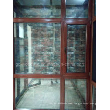 Foshan Woodwin Larch Wood Wooden Window with Double Tempered Glass